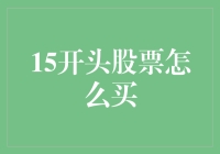 炒股新手指南：从15开头股票的神秘传说到你也能买