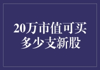 20万市值可买多少支新股？——一个市值投资者的奇妙漂流记