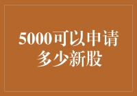 5000元资金入市：在当前市场环境下可以申请多少新股？