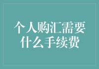 个人购汇需要什么手续费？ 深入解析！