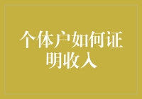 个体户如何证明收入：突破传统方式，构建全面收入证明体系