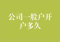 公司一般户开户周期解析与优化建议