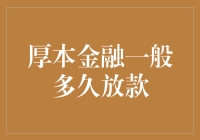 【科普时间】厚本金融一般多久放款？别问我，我自己也不知道！