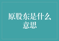 原股东是什么意思：探究公司股权变更中的股东角色