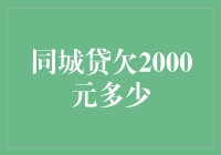 2000元同城贷欠款背后的经济困境与解决之道