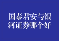 国泰君安 VS 银河证券：谁才是真正的股海导航员？