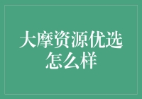 大摩资源优选：市场中的佼佼者，专业理财的崭新选择