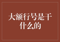 大额行号：银行账户里的隐形保镖