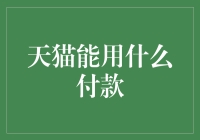 天猫能用什么付款：多元化支付方式解析