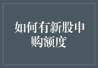 中国股市新股申购额度解析：获取高效申购策略