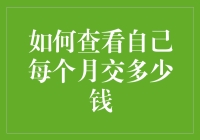 如何用最简单粗暴的方式查看每个月交多少钱