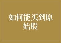 如何通过合法途径购买原始股：策略与注意事项