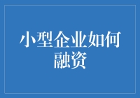 小型企业如何融资：实战技巧与策略分享