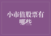 小市值股票价值挖掘的方法与技巧