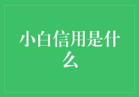 小白信用：互联网时代的新生信用体系