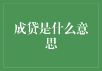 成贷：财务词汇背后的创新思维与深度理解