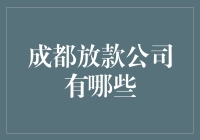 成都放款公司盘点：从便捷贷款到风险控制的全面解析