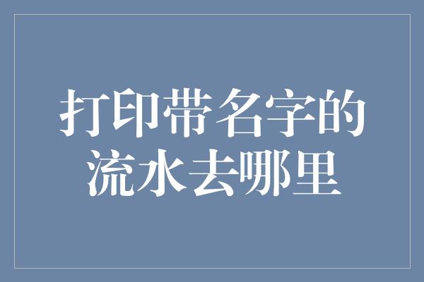 打印带名字的流水去哪里