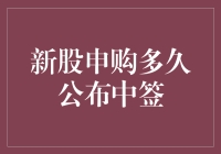 新股申购多久公布中签：背后的故事与逻辑