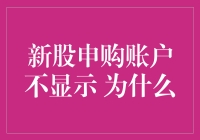 新股申购账户不显示原因探析：现代投资者面临的挑战与解决策略