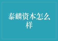 泰麟资本：隐藏在市场中的投资秘密武器？