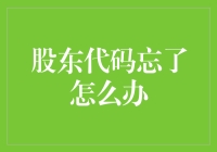 当股东的密码变成忘忘不忘时，该怎么办？