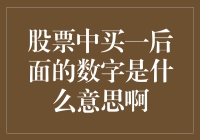 股票中买一后面的数字是什么鬼？是买前面的鬼吗？