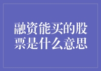 融资买股的股市新人请留步，带你了解融资能买的股票是什么意思