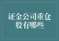 中国证金公司重仓股深度剖析