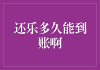 还乐多久能到账：探索现代金融服务的效率与挑战